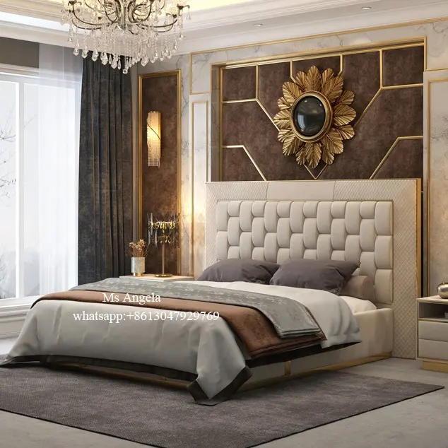 exclusive double bed modern italian button upholstered bed with feature headboard king size platform bed with storage