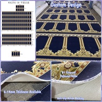 Fournisseur de tapis de mosquée grande taille 100% polyester ignifuge, tapis mural sur mesure, doux et épais, fabrication OEM directe d'usine