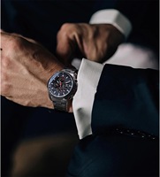 Montre Automatique Forsining pour Hommes, Montre Sportive Mécanique avec 3 Cadrans Secondaires, Calendrier, Bracelet en Acier Inoxydable, Chronographe, Reloj