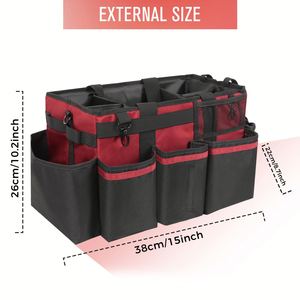 Wine <b>Cleaning</b> <b>Caddy</b> Bag <b>Cleaning</b> Supplies Organizer <b>for</b> Housekeepers Tool <b>Caddy</b> with Handle and Detachable Padded Cushion - Product Image 5