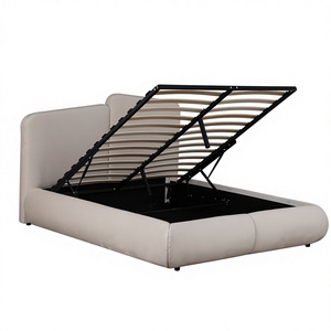 Willsoon - Cama Otomana de Lujo en Color Blanco y Rosa, con Base de Plataforma Moderna, Tapizada en Terciopelo, con Cabecera, para Dormitorio - Product Image 6