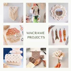 Corde tressée en coton pour tapisserie, décorations, emballage cadeau, <span class=keywords><strong>macramé</strong></span> et vêtements Vente en gros écologique - Product Image 3