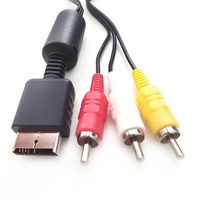 1,8m ABS Schwarzes Kabelgebundenes Video- und Audio-PS2-RGB-Dreireihenkabel für PS2