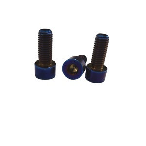 Vis en alliage de titane GR5 pour moto et vélo, anodisées bleues, à tête bouton/hexagonale/cylindrique, <span class=keywords><strong>M5</strong></span> M6 M8, à entraînement hexagonal interne - Product Image 2