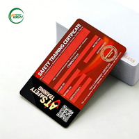 Carte de contrôle d'accès NFC personnalisable RFID Flash 13,56 MHz en PVC plastique, carte numérique professionnelle RFID