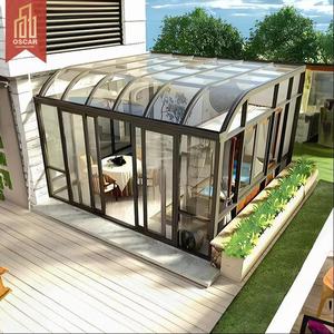 <span class=keywords><strong>Cerramiento</strong></span> de Vidrio Templado para Patio de Invierno con Techo Triangular, Solárium Personalizado para Jardín, <span class=keywords><strong>Terraza</strong></span> o Patio - Product Image 1