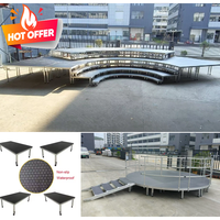 Scène d'événement portable CE pour l'extérieur, plateforme de scène pliable en aluminium bon marché, scènes d'événement mobiles à vendre