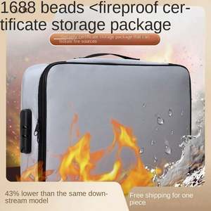 Caja de Almacenamiento Grande Resistente al Agua y al Fuego con Cierre de Cremallera de 3 Capas, Organizador de Archivos para Oficina y Hogar, Bolsa Ignífuga para Documentos con Cerradura - Product Image 4