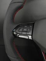 Volant sport personnalisé en fibre de carbone de style D pour volant en cuir perforé avec logo GTI Volkswagen Golf 8 MK8 GTI R Passat B8
