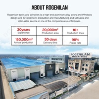Ventanas Modernas Insonorizadas de Aluminio y Vidrio Rogenilan para Casas, Ventana Abatible de Doble Acristalamiento con Mosquitera