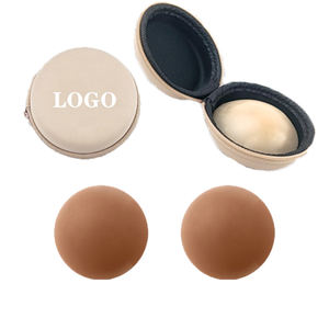 Autocollants réutilisables en silicone pour seins collants adhésifs sans couture pour mamelons autocollants pour femmes avec boîte de voyage - Product Image 1