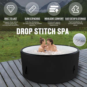 Happygo Grande piscine thermale <span class=keywords><strong>gonflable</strong></span> en PVC pour enfants Utilisation en extérieur <span class=keywords><strong>Couverture</strong></span> <span class=keywords><strong>thermique</strong></span> Options de bain chaud et froid offrant un confort d'intimité - Product Image 4