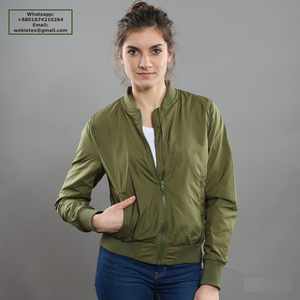 Chaqueta de invierno de talla grande XL para mujer, fina, impermeable, de nailon, tela de cuero teñida, bordado, bolsillo, logotipo, decoración, cremallera - Product Image 5