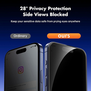 Protection d'écran en verre trempé anti-espion OEM 9H 2.5D avec logo personnalisé et design sur mesure pour iPhone 17 Pro Max, anti-traces de doigts - Product Image 2