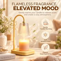 Lampe chauffe-bougie pour chambre, salon, coin lecture, bureau – Lampe à cire parfumée, aromathérapie, décoration intérieure, cadeau prêt à offrir