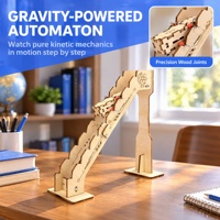 Kit de Modélisme Automatique en Bois DIY pour Escalier, Jouet Éducatif STEM à Gravité pour Projets Scolaires et Activités en Classe (Boîte Couleur)