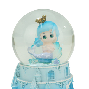Resina personalizzata realizzata In kawaii carina <span class=keywords><strong>sirena</strong></span> di <span class=keywords><strong>mare</strong></span> In cristallo di carillon a palla di neve - Product Image 4