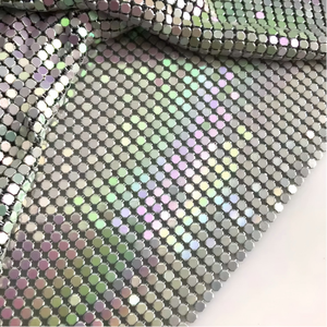Custom Size Sparkling Mirror Metal <b>Sequin</b> Mesh Fabric Iridescent Aluminum Mesh Cloth For Restaurant Bar Background Decor Screen - Product Image 4