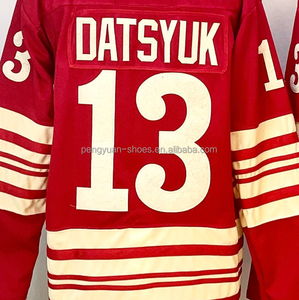 Detroit Steve Yzerman kırmızı Centennial en kaliteli dikişli ulusal hokey forması gemi hazır - Product Image 4