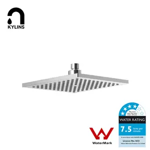 Factory Price Watermark And Wels Professional Abs Plastic Chrome Square 8 Inch Rain Rainfall Shower Head