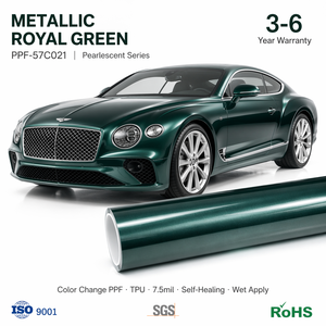 Film de protection de véhicule (PPF) en TPU aliphatique de la série Royal Green nacré, auto-réparant, anti-jaunissement, hydrophobe, vente en gros, couleurs variées - Product Image 1