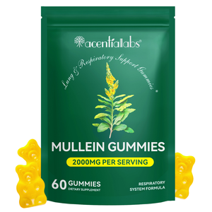 Acentiallabs Suplementos Herbales Gomitas de Verbasco Marca Privada Apoyo Inmunológico Limpieza Pulmonar Respiratoria para Mujeres Embarazadas y Cabello - Product Image 1