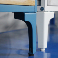 Meuble de chambre moderne pliable en tissu imprimé bleu avec tour de rangement