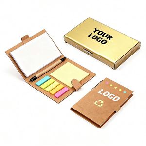 Libreta Adhesiva de Papel Kraft al por Mayor con Bloc de Notas Autoadhesivas, Etiquetas de Índice y Marcapáginas Adhesivos para Regalos Promocionales Empresariales - Product Image 1