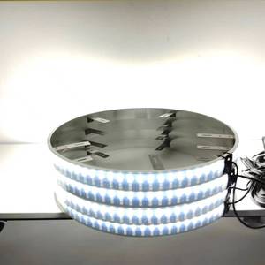4 pièces, 17 pouces, 3/4 rangées, 4320 <span class=keywords><strong>LED</strong></span>, <span class=keywords><strong>jaune</strong></span>/blanc, double couleur, lumières de roue étanches IP68 12V pour camion, avec fonctions de danse et de rotation - Product Image 4