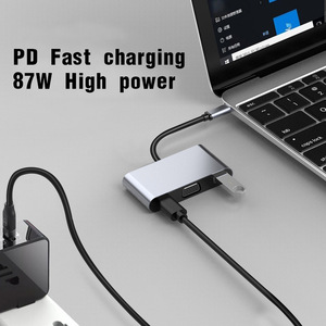 Màu Xám USB Loại C để <span class=keywords><strong>VGA</strong></span> Adapter Nam để nữ chuyển đổi đóng hộp Đồng Loại C để <span class=keywords><strong>VGA</strong></span> Adapter 3.0 USB C HUB 3 trong 1 máy tính xách tay Docking - Product Image 2