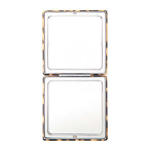 Leopard Print <b>Square</b> Compact <b>Mirror</b> 72x72mm Double-Sided Folding Makeup <b>Mirror</b> With 2X Magnification Portable Pocket <b>Mirror</b> - Product Image 6