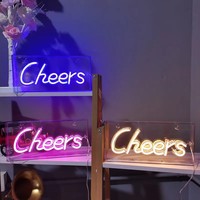 Letrero Luminoso de Neón Personalizado en Acrílico, con Base, para Decoración de Empresas, IP65 Impermeable, con Control Remoto, para Publicidad