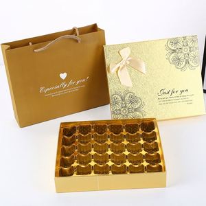 Logos personnalisés pour boîtes à chocolat, carton écologique, boîtes cadeaux romantiques pour bonbons de mariage - Product Image 2