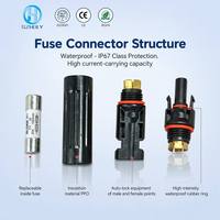 Connecteur en cuivre mâle/femelle 10A/15A/20A/25A/30A avec porte-fusible étanche IP67 pour systèmes d'énergie solaire