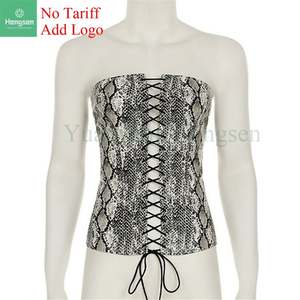 Corsé moldeador texturizado con patrón de serpiente deshuesado de acero Overbust con lazos delanteros y cremallera lateral para una fácil colocación - Product Image 3