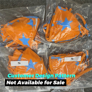 Trajes de baño a juego de diseñador de 3 piezas personalizados <span class=keywords><strong>para</strong></span> <span class=keywords><strong>parejas</strong></span> pantalones cortos de Playa Mujeres Tanga Bikini sujetador conjunto trajes de baño <span class=keywords><strong>para</strong></span> mujeres - Product Image 2