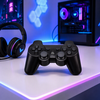 Manette sans fil PS-3, joystick BT, fonction complète, barre lumineuse, double moteur à vibration, gyroscope six axes, Slim P3 pour le jeu