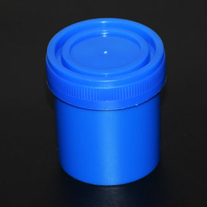 Vaso de muestreo desechable de plástico con tapa de rosca, tipo dividido, azul, de 40 ml, marca Tianhong, para uso en laboratorio. - Product Image 1