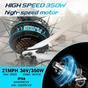 Bicicleta Eléctrica de Montaña con Marco de Aleación de Aluminio de 26, 27.5 y <span class=keywords><strong>29</strong></span> Pulgadas, 350W, 36V, Envío Gratuito en EE. UU. - Product Image 5