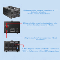 Convertisseur de tension AC bidirectionnel 110 220V, transformateur automatique de surtension et de sous-tension 500 5000 Watt pour appareils électroménagers du monde entier