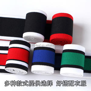 Banda elástica de goma de nailon suave tejido Jacquard de rayas binarias de 4CM en stock de fábrica para ropa interior cintura ropa pantalones cinta elástica - Product Image 3