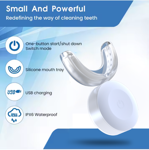 2023 Best Seller cura orale grande brillante sorriso serie OEM/ODM <span class=keywords><strong>rosso</strong></span> e blu luce UV Kit di sbiancamento denti senza fili con luce a Led - Product Image 3