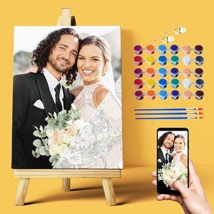 Kit de peinture par numéros avec photos personnalisées, livraison directe, art mural, peinture par numéros pour les vacances, cadeau de décoration intérieure - Product Image 1