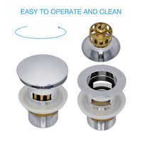 Vanne de vidange de lavabo en acier inoxydable chromé avec siphon pop-up et trop-plein, personnalisable pour salle de bain, usage sanitaire, pour l'ensemble du monde