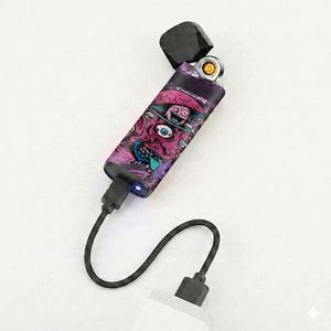 Briquet électronique robuste de type C Razz en métal, coupe-vent et sans flamme, avec fil chauffant, 30K, en stock en Europe (Espagne, France) - Product Image 2