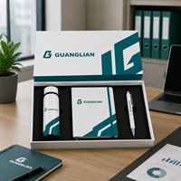 Coffret Cadeau d'Entreprise OEM : Bouteille Isotherme, Carnet A5 en PU, Stylo Bille, Logo Personnalisé, Coffret Cadeau de Bureau, Fabricant Direct