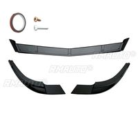 Lèvre de pare-chocs avant pour Chevrolet Corvette C6 2005-2013 Z06 ZR1, style carbone, noir brillant, pour modèles Wide Body