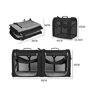 Amazon Bestseller 2-in-1 Doppelte Haustiertransporttasche XXL-Größe für Katzen und Hunde - Product Image 3