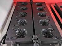 Moule à gaufres électrique personnalisé, plaque en fer, machine à tarte taiyaki, service personnalisé