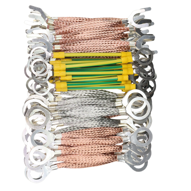 Customized 15AWG Electrical Equipment Grounding Cable 1.5mm²  Flexible Busbar Connector for PCB Grounding